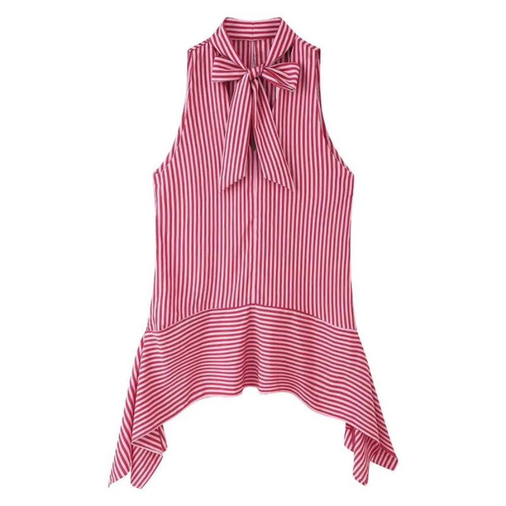 ZARA Stylish Asymmetric Striped Top